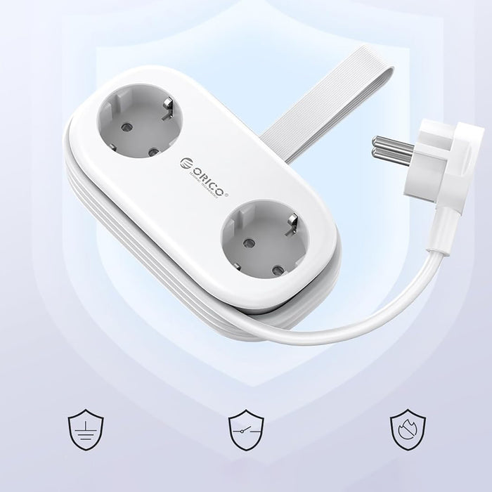 Orico AP3 65W GaN 6in1 Power Strip 2x AC + 2x USB-A + 2x USB-C - White