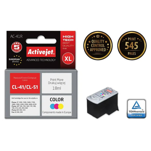 Original Ink Cartridge Activejet AC-41R Cyan/Magenta/Yellow - Оригинални Касети с Мастило<<<Електроника Периферни и