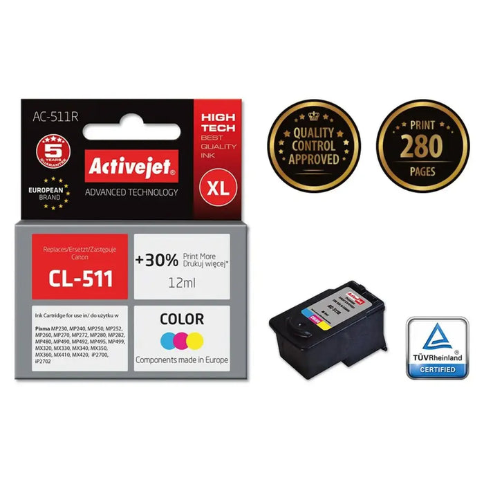 Original Ink Cartridge Activejet AC-511R Cyan/Magenta/Yellow - Оригинални Касети с Мастило<<<Електроника Периферни и