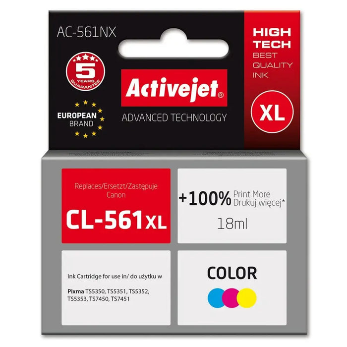 Original Ink Cartridge Activejet AC-561NX Cyan/Magenta/Yellow - Оригинални Касети с Мастило<<<Електроника Периферни и