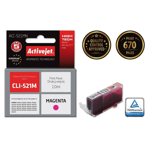 Original Ink Cartridge Activejet ACC-521MN Magenta - Оригинални Касети с Мастило<<<Електроника Периферни и резервни
