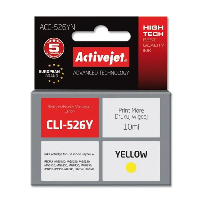 Original Ink Cartridge Activejet ACC-526YN Yellow - Оригинални Касети с Мастило<<<Електроника Периферни и резервни