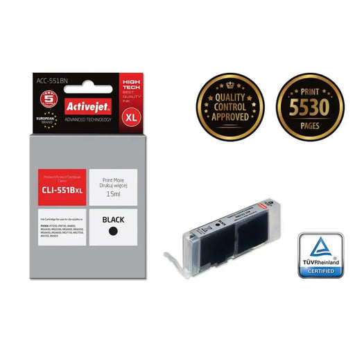 Original Ink Cartridge Activejet ACC-551BN Black - Оригинални Касети с Мастило<<<Електроника Периферни и резервни