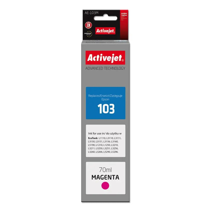 Original Ink Cartridge Activejet AE-103M Magenta - Оригинални Касети с Мастило<<<Електроника Периферни и резервни