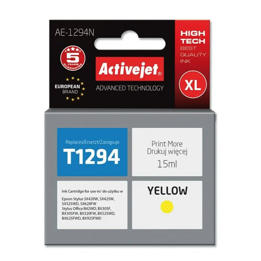 Original Ink Cartridge Activejet AE-1294N Yellow - Оригинални Касети с Мастило<<<Електроника Периферни и резервни