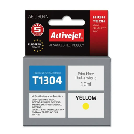 Original Ink Cartridge Activejet AE-1304N Yellow - Оригинални Касети с Мастило<<<Електроника Периферни и резервни