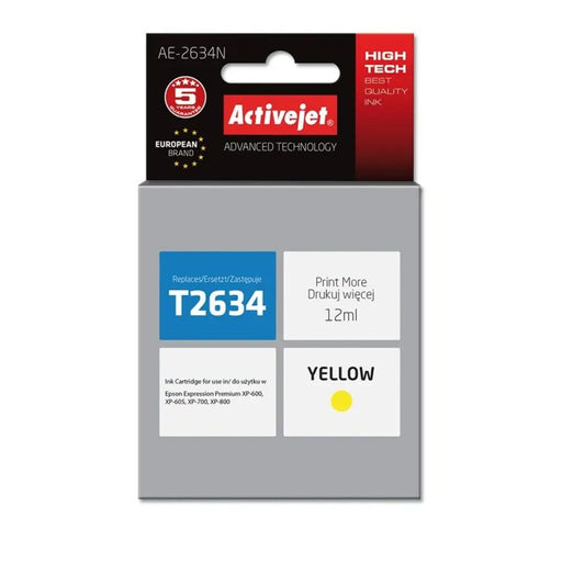 Original Ink Cartridge Activejet AE-2634N Yellow - Оригинални Касети с Мастило<<<Електроника Периферни и резервни