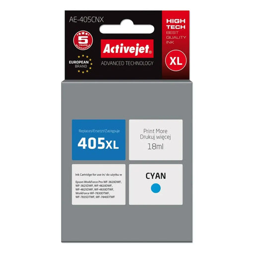 Original Ink Cartridge Activejet AE-405CNX White Cyan - Оригинални Касети с Мастило<<<Електроника Периферни и резервни