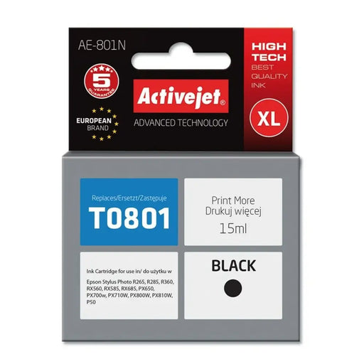 Original Ink Cartridge Activejet AE-801N Black - Оригинални Касети с Мастило<<<Електроника Периферни и резервни