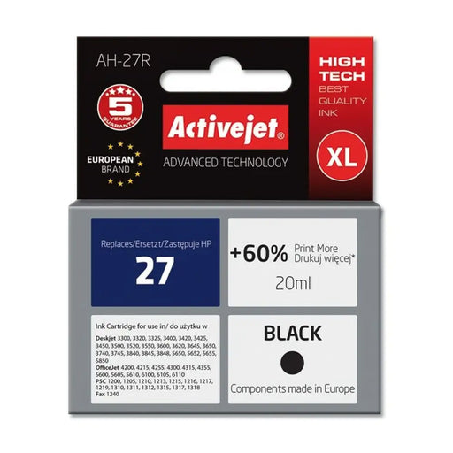 Original Ink Cartridge Activejet AH-27R Black - Оригинални Касети с Мастило<<<Електроника Периферни и резервни
