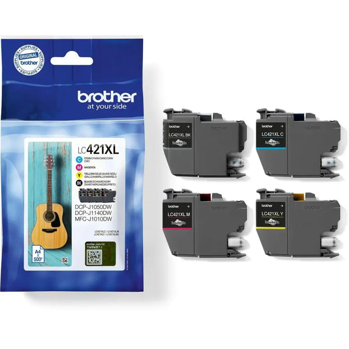 Original Ink Cartridge Brother LC421XL Black/Cyan/Magenta/Yellow (4 Units) - Електроника Периферни и резервни