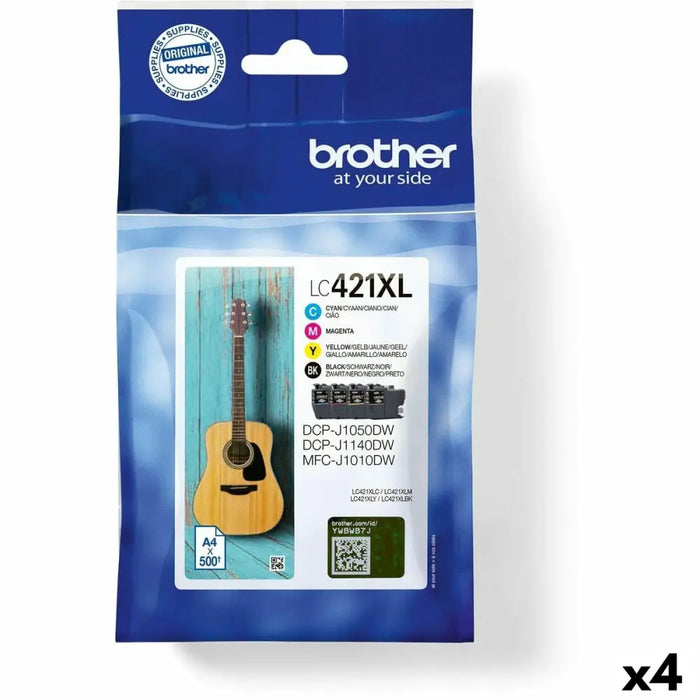 Original Ink Cartridge Brother LC421XL Black/Cyan/Magenta/Yellow (4 Units) - Електроника Периферни и резервни