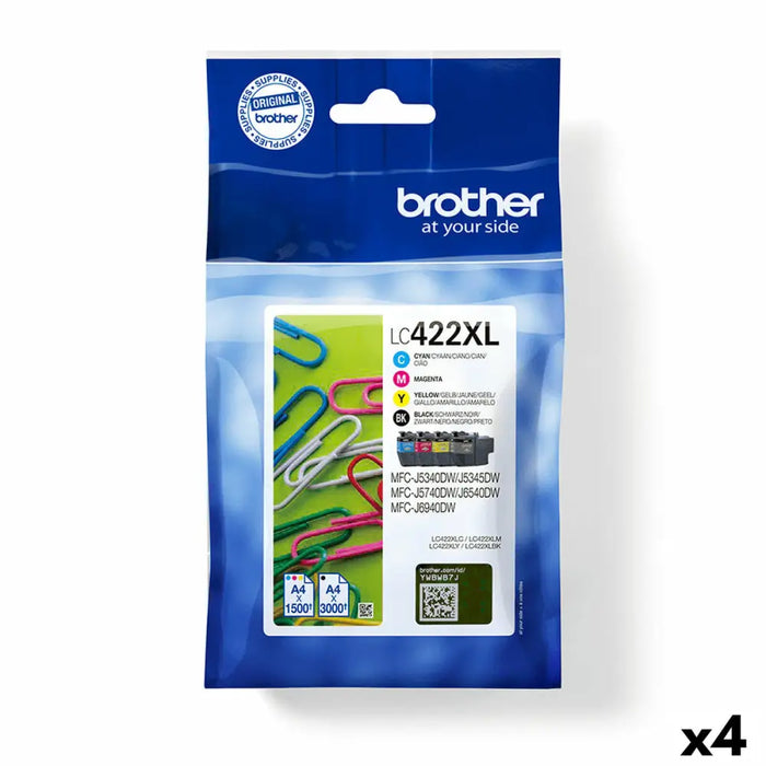 Original Ink Cartridge Brother LC422XL Black/Cyan/Magenta/Yellow (4 Units) - Електроника Периферни и резервни