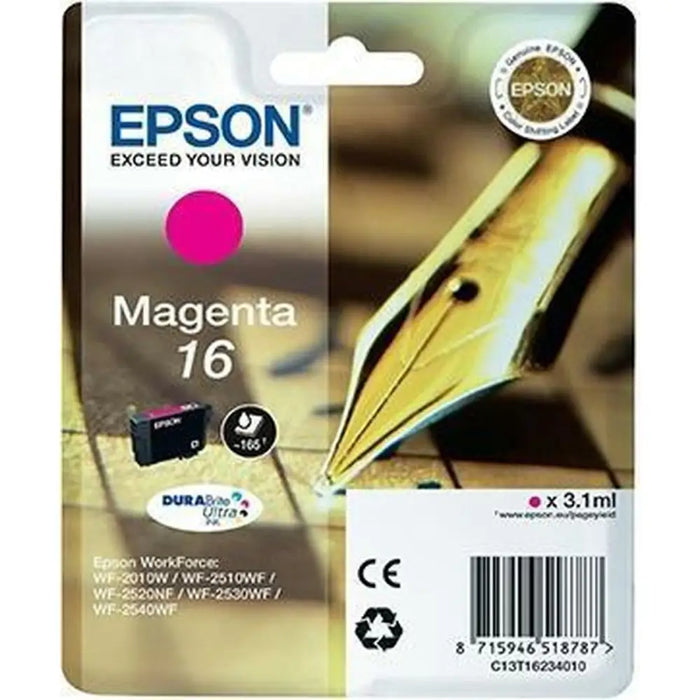 Original Ink Cartridge Epson DURABRITE ULTRA INK - Nº 16 Magenta (10 Units) - Електроника Периферни и резервни