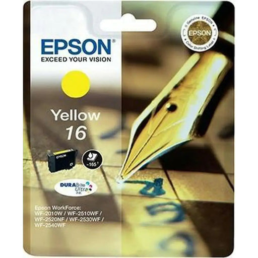 Original Ink Cartridge Epson DURABRITE ULTRA INK -Nº 16 Yellow (10 Units) - Електроника Периферни и резервни