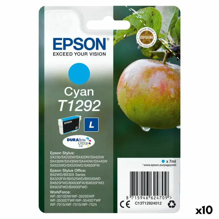 Original Ink Cartridge Epson SX 235W /420W/425W/ OFFICE BX305F/320FW Cyan (10 Units) - Електроника Периферни и резервни