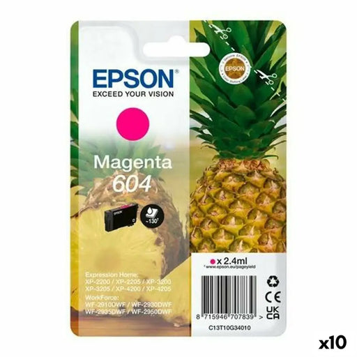 Original Ink Cartridge Epson XP-2200 WF-2910DWF Black Magenta (10 Units) - Електроника Периферни и резервни