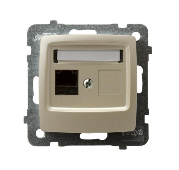 SOCKET RJ45 CAT.5 CREAM PEARL KARO