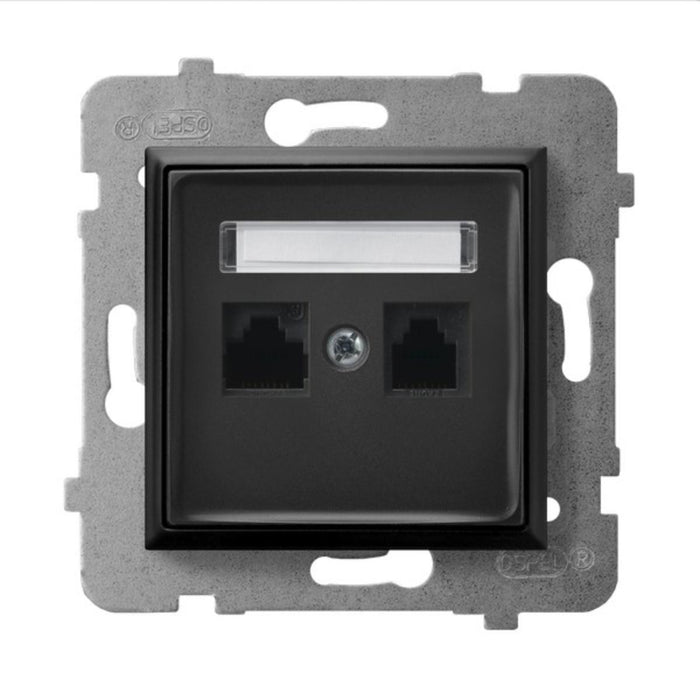 SOCKET RJ45 BLACK MAT