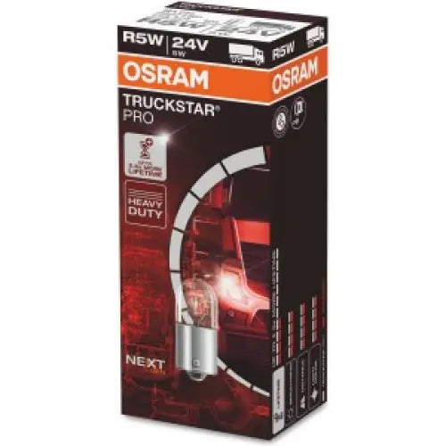 OSRAM TRUCKSTAR PRO AUX R5W 24V CARTON BOX 10 PCS - КРУШКИ И СВЕТЛИНИ<<<MaxCar