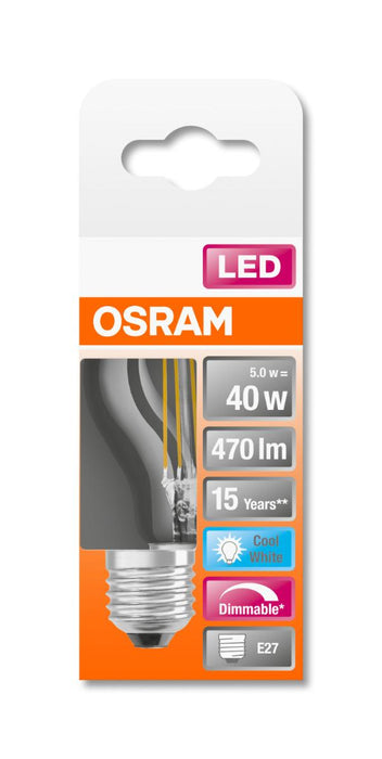 LED LAMP CLP40 FIL 4000K E27 SMOKE. 470LM