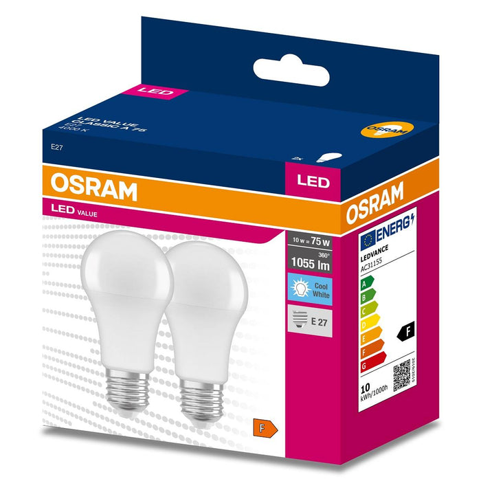 LED VALUE LAMP CLA75 E27 4000K 2PCS.