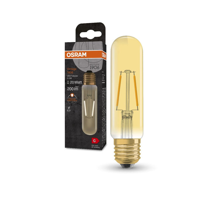 LED LAMP VINTAGE TUBULAR GOLD20 E27