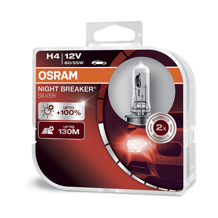 CAR BULB NIGHT BREAKER SILVER H4 60/55W 12V DUOBOX OSRAM 64193