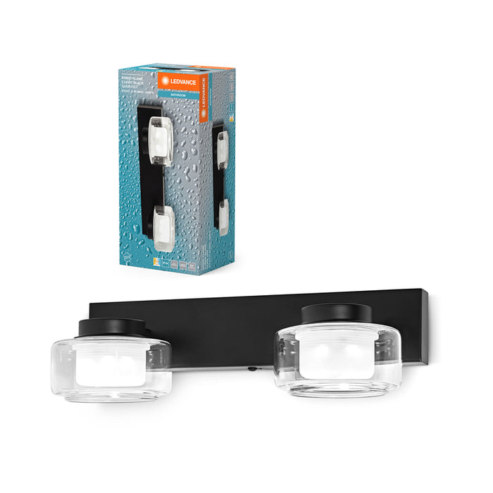 LED FLUID FOR BATHROOM 2X5.5W IP44 BLACK CCT OSRAM CLICK