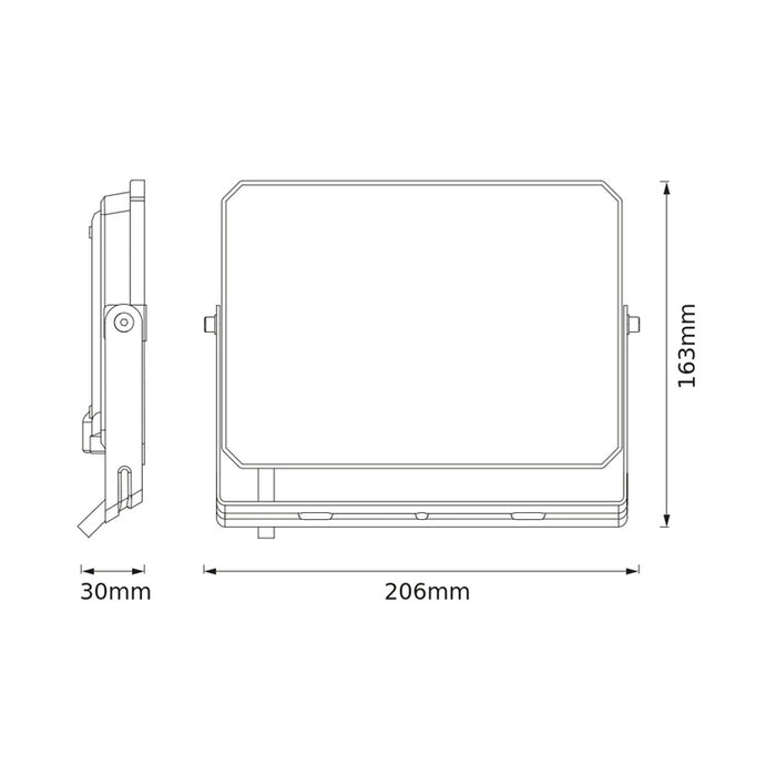 LED SPOTLIGHT 50W 6500K 4500LM IP65 BLACK OSRAM FL LUX