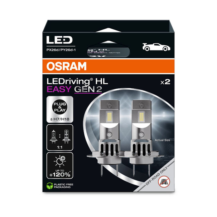 LED AUTO BULBS H7/H18 OSRAM 64210DWESY