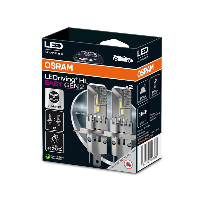 LED AUTO BULBS H4/H19 OSRAM 64193DWESY