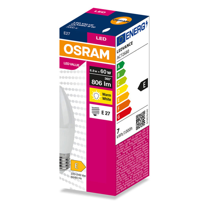 LED CANDLE BULB E27 6.8W 6500K OSRAM