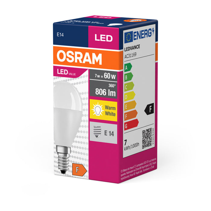LED BULB SPHERE E14 8W 806LM 2700K OSRAM