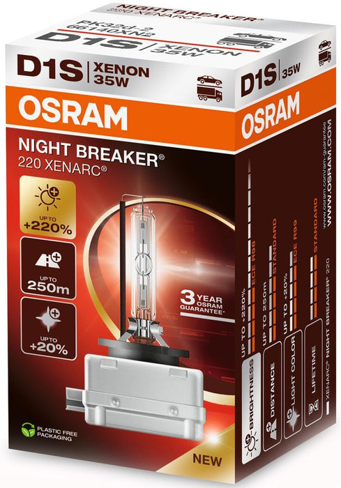 Bulb (Box 1pcs.) D1S 85V 35W PK32D-2 XENARC NIGHT BREAKER 220, warm white 4500K