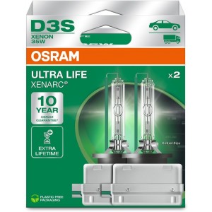 OSRAM XENARC ULTRA LIFE D3S 4300K 35W 42V HANGING FOLDING BOX X2 PCS