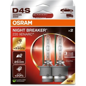 OSRAM XENARC NIGHT BREAKER 220 D4S 4400K 35W 42V HANGING FOLDING BOX X2 PCS