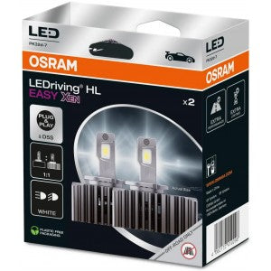 OSRAM D5S LEDRIVING HL EASY XEN 6000K 50W 12V HANGING FOLDING BOX X2 PCS