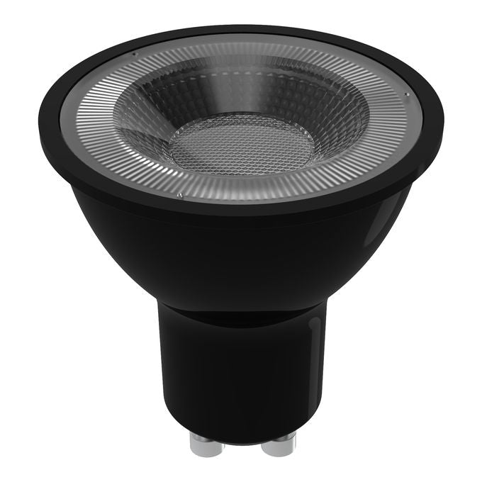 LED LAMP BLACK GU10 120° 6.9W 2700K