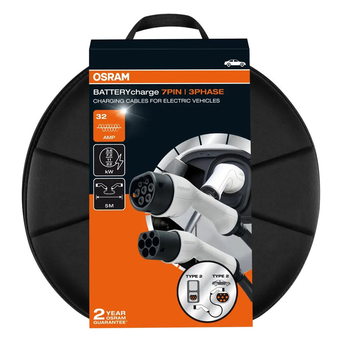 OSRAM BATTERYCHARGE TYPE 2 ТO TYPE 2 32 AMP 22KW 480V 5M OCC23P05