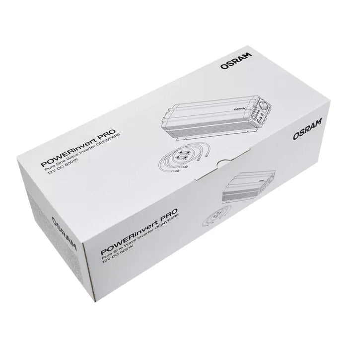 OSRAM Pure Sine Wave Inverter 12V DC 600W RCD OEINVPAR6