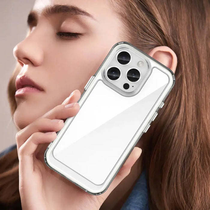 Outer Space Case for iPhone 16e Flexible Frame Cover - Clear - Cell phone cases and covers<<<HurtelXML