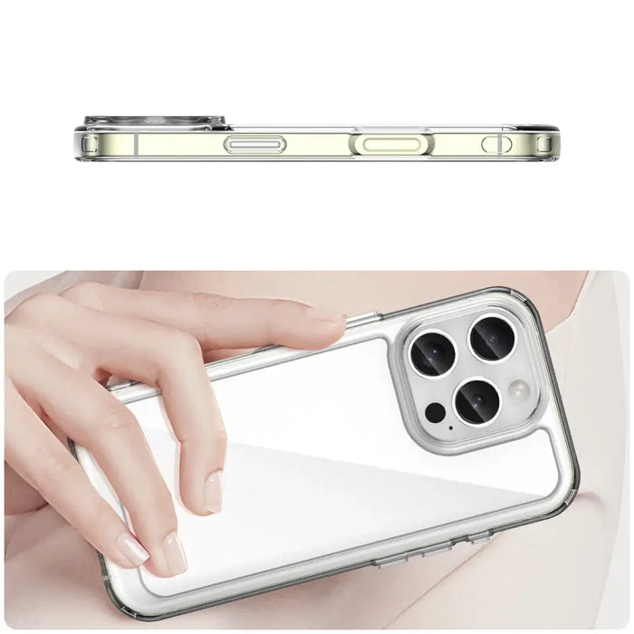 Outer Space Case for iPhone 16e Flexible Frame Cover - Clear - Cell phone cases and covers<<<HurtelXML