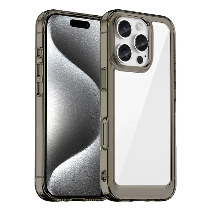 Outer Space Case for iPhone 16e Flexible Frame Cover - Translucent Black - Cell phone cases and covers<<<HurtelXML