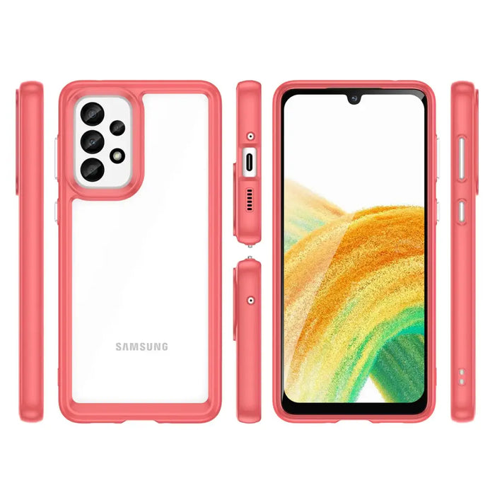Outer Space Case for Samsung Galaxy A33 5G cover with a flexible frame red - Cell phone cases and covers<<<HurtelXML