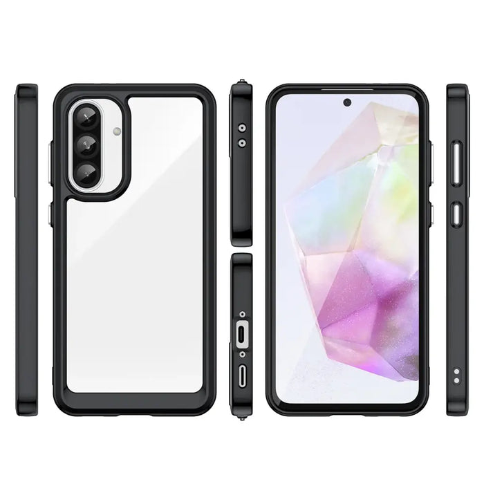 Outer Space Case for Samsung Galaxy A56 Cover with Flexible Frame - Black - Cell phone cases and covers<<<HurtelXML