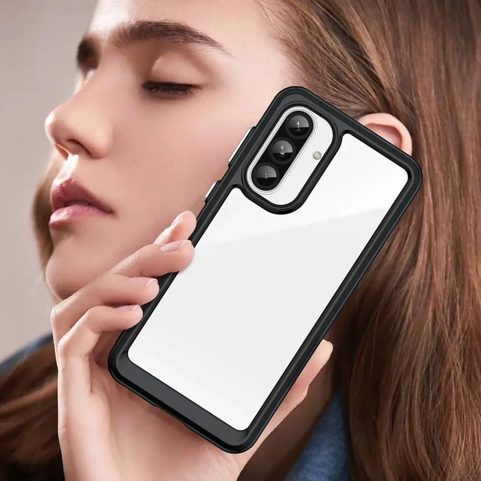 Outer Space Case for Samsung Galaxy A56 Cover with Flexible Frame - Black - Cell phone cases and covers<<<HurtelXML