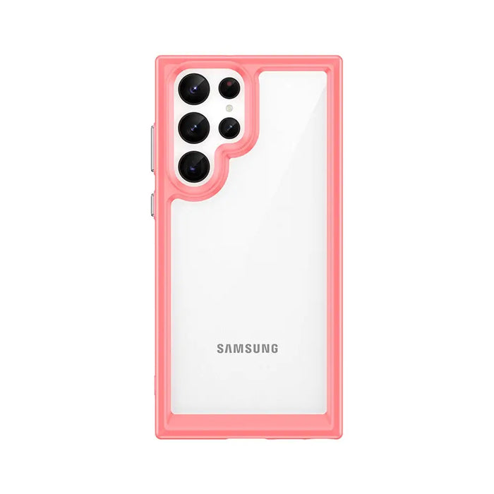 Outer Space Case Case for Samsung Galaxy S22 Ultra Hard Cover with Gel Frame Red - Cell phone cases
