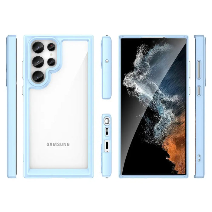 Outer Space Case for Samsung Galaxy S23 Ultra cover with a flexible frame blue - Cell phone cases and covers<<<HurtelXML