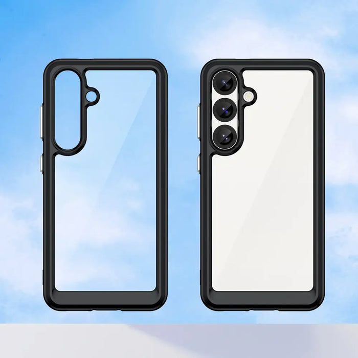 Outer Space Case for Samsung Galaxy S25 Edge Cover with Flexible Frame - Black - Cell phone cases and covers<<<HurtelXML